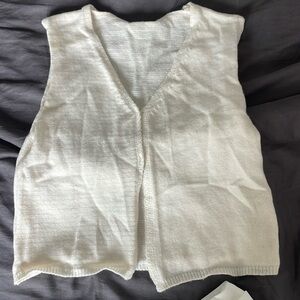 Open front button top / vest